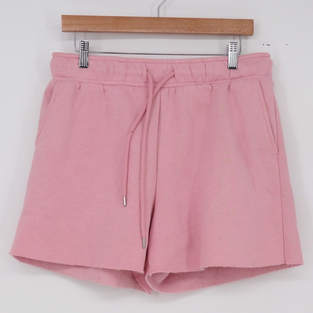 Forever 21 Shorts Women L Sweat Shorts Pink Raw Hem Excellent